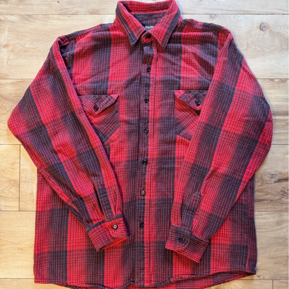Vintage OshKosh B’gosh Red Buffalo Plaid Flannel Shirt